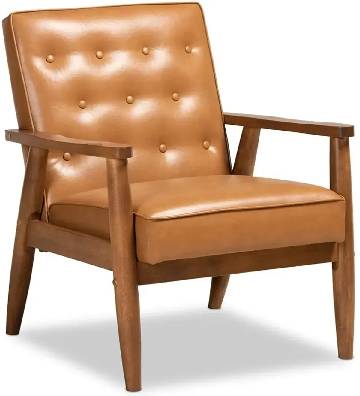 Smith Accent Chair - Tan Leather