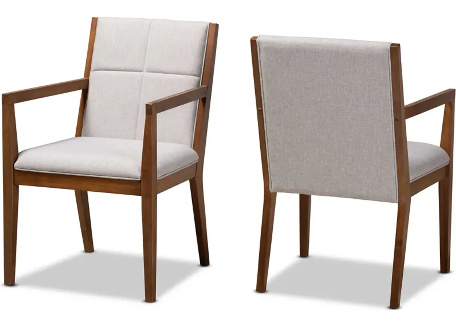 Cecilia Set of 2 Accent Chairs - Light Gray