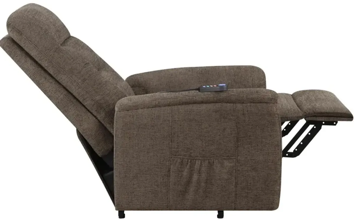 Esme Power Lift Recliner - Brown