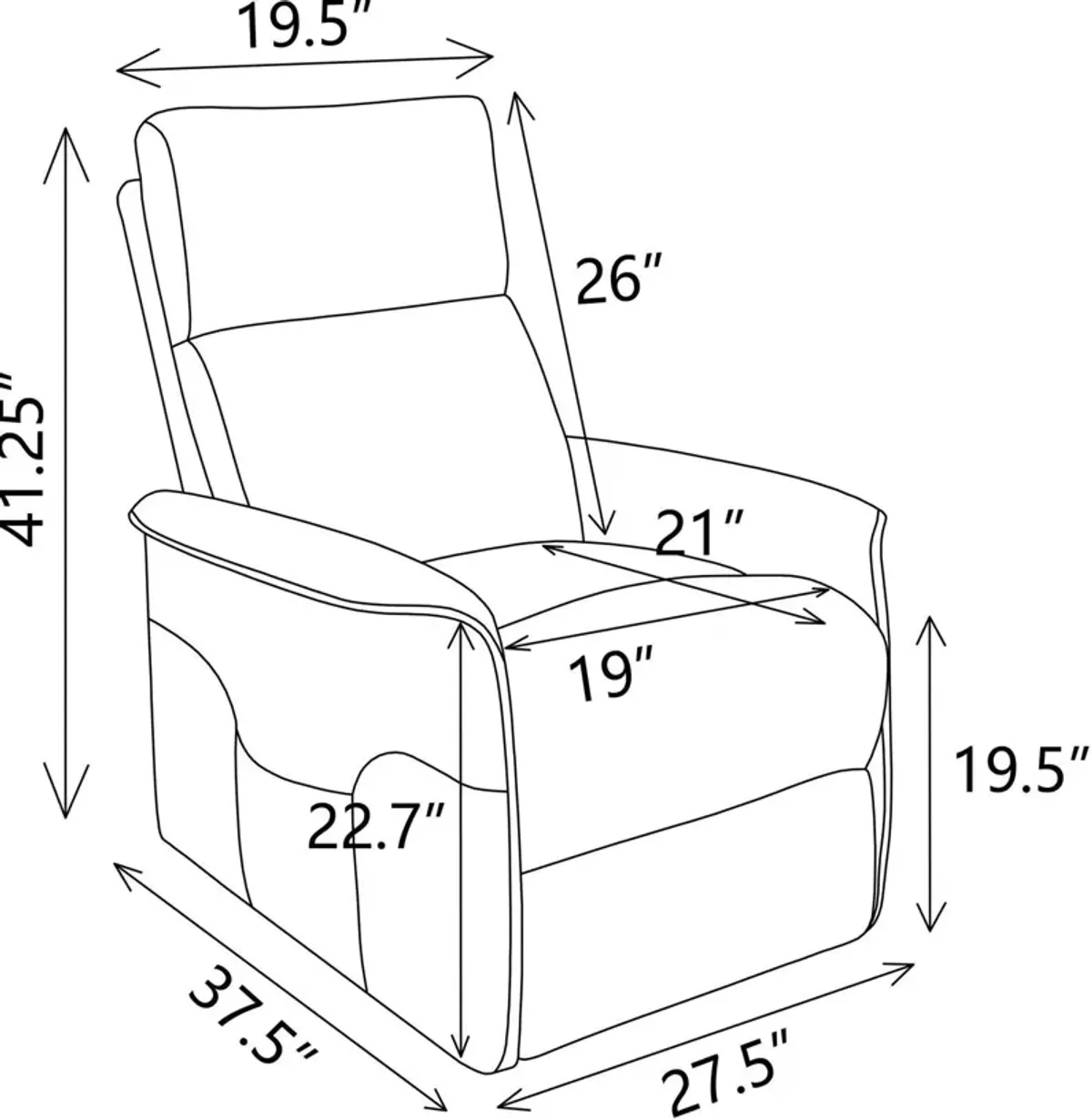 Daphne Power Lift Recliner - Gray