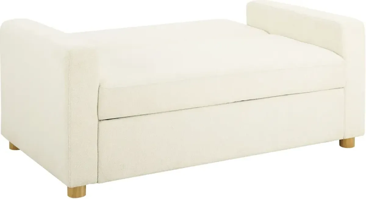 Kimberly Convertible Sofa Bed - White