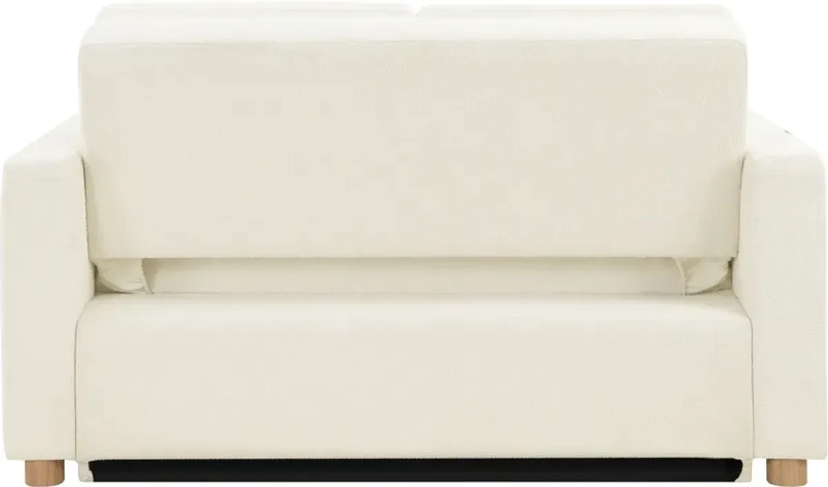 Kimberly Convertible Sofa Bed - White