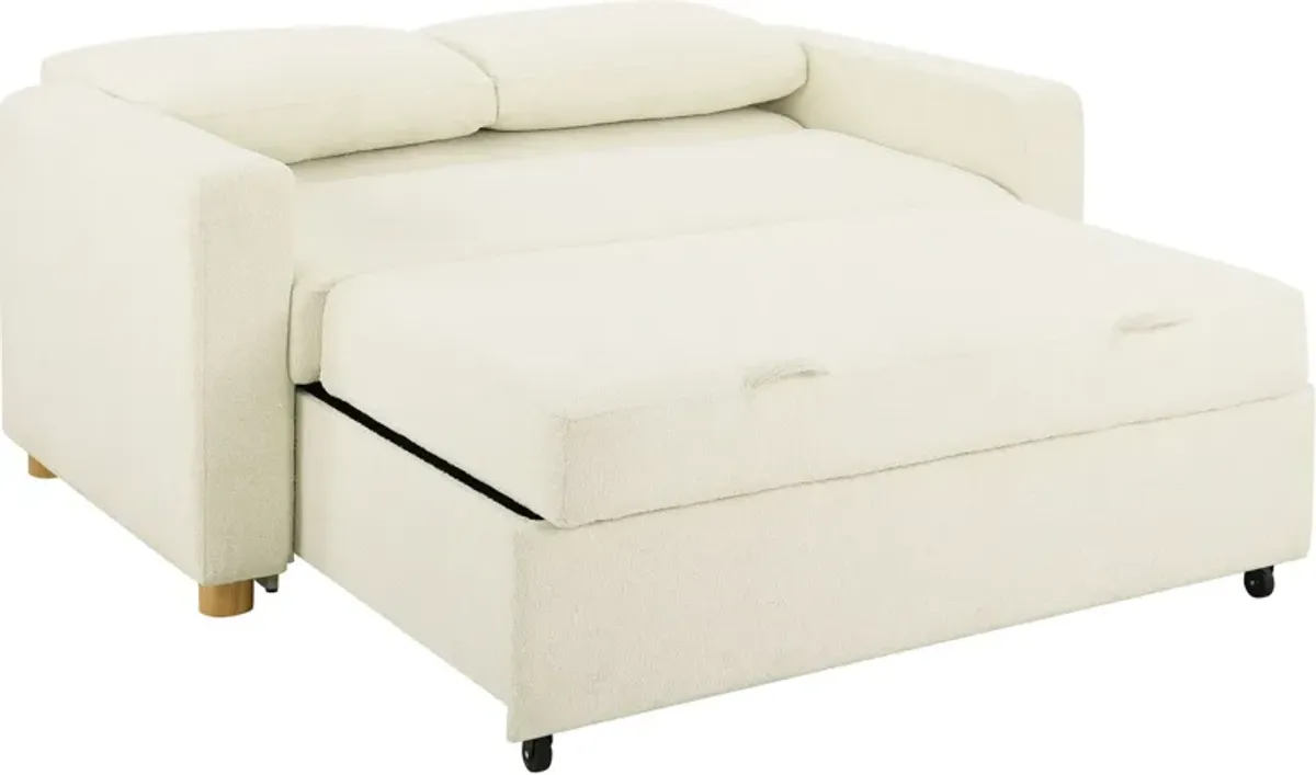 Kimberly Convertible Sofa Bed - White