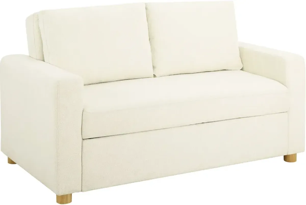 Kimberly Convertible Sofa Bed - White