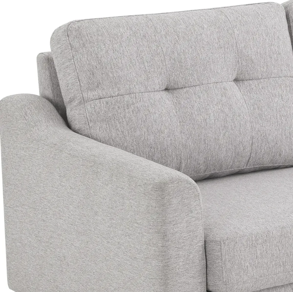 Arliegh Modular Loveseat and Ottoman Set - Light Gray