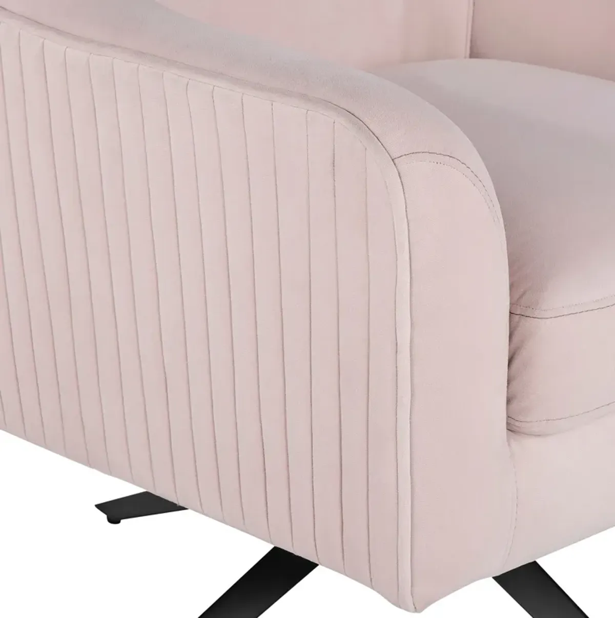 Beverly Swivel Accent Chair - Blush