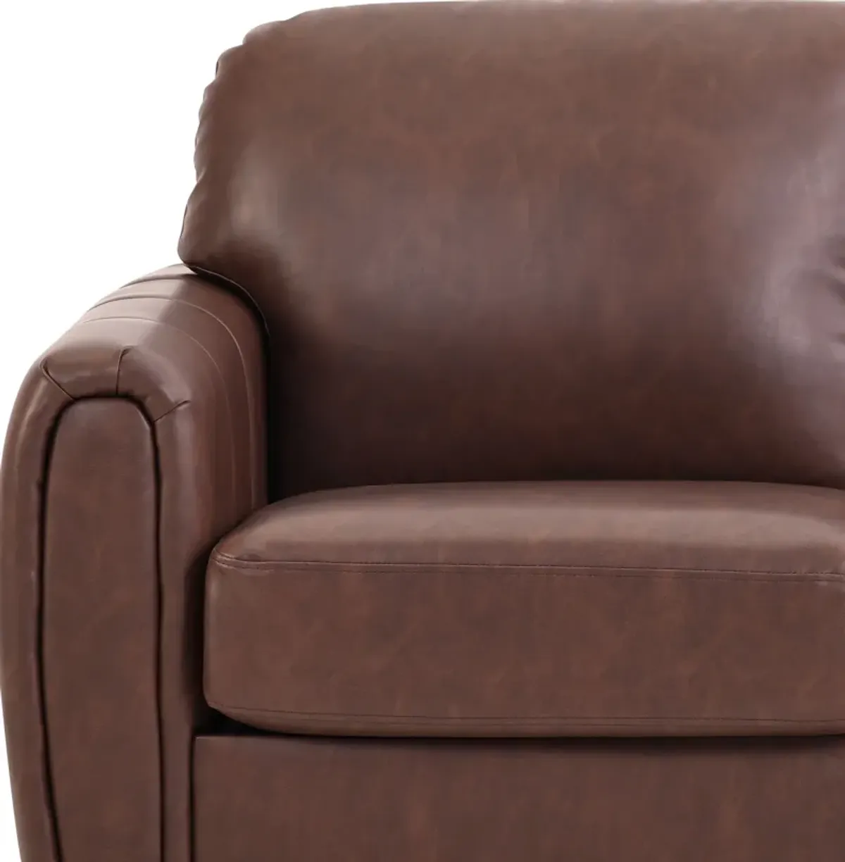 Cleva Sofa - Brown Vegan Leather