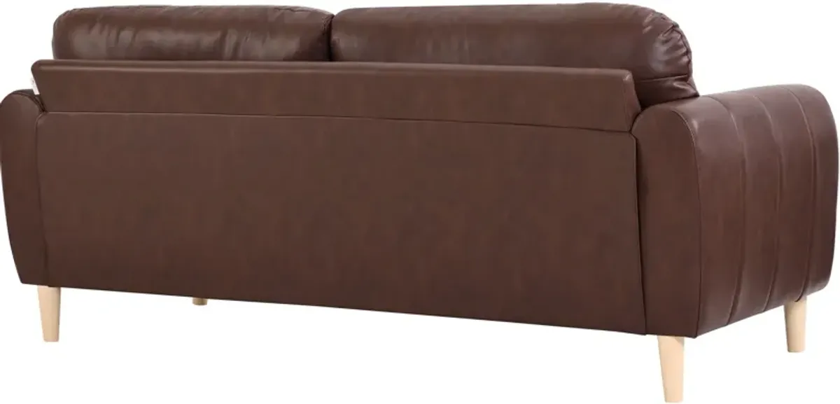 Cleva Sofa - Brown Vegan Leather