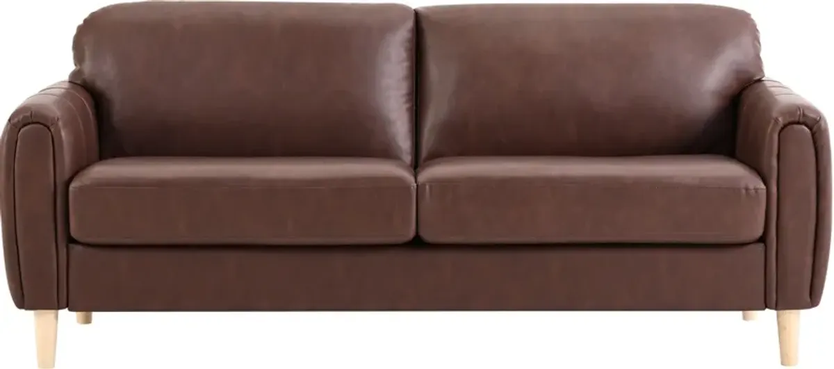 Cleva Sofa - Brown Vegan Leather