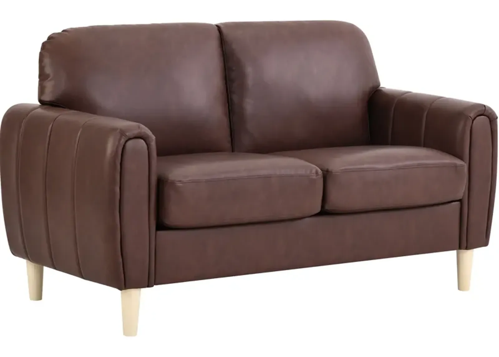 Cleva Loveseat - Brown Vegan Leather