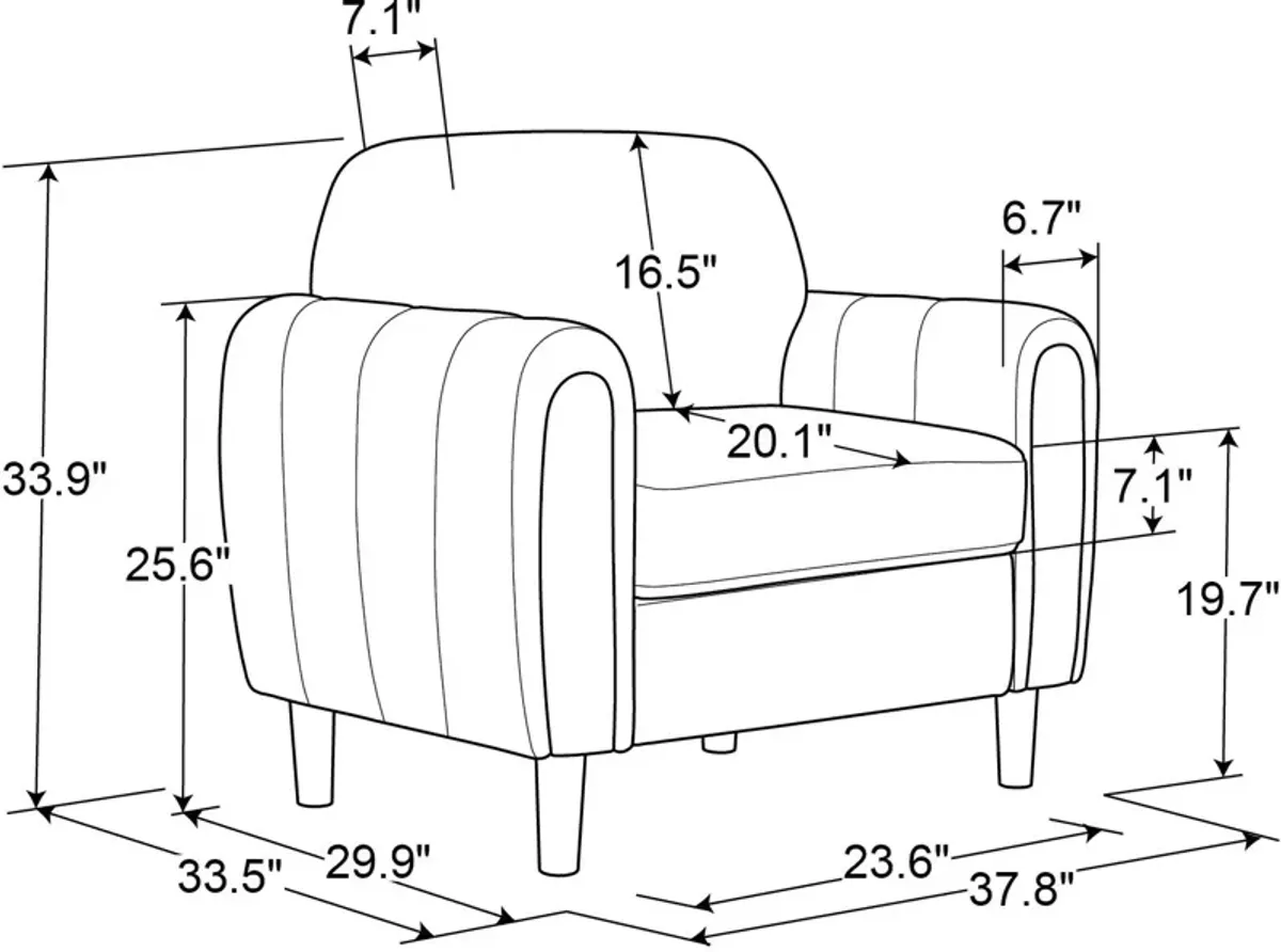 Cleva Accent Chair - Gray