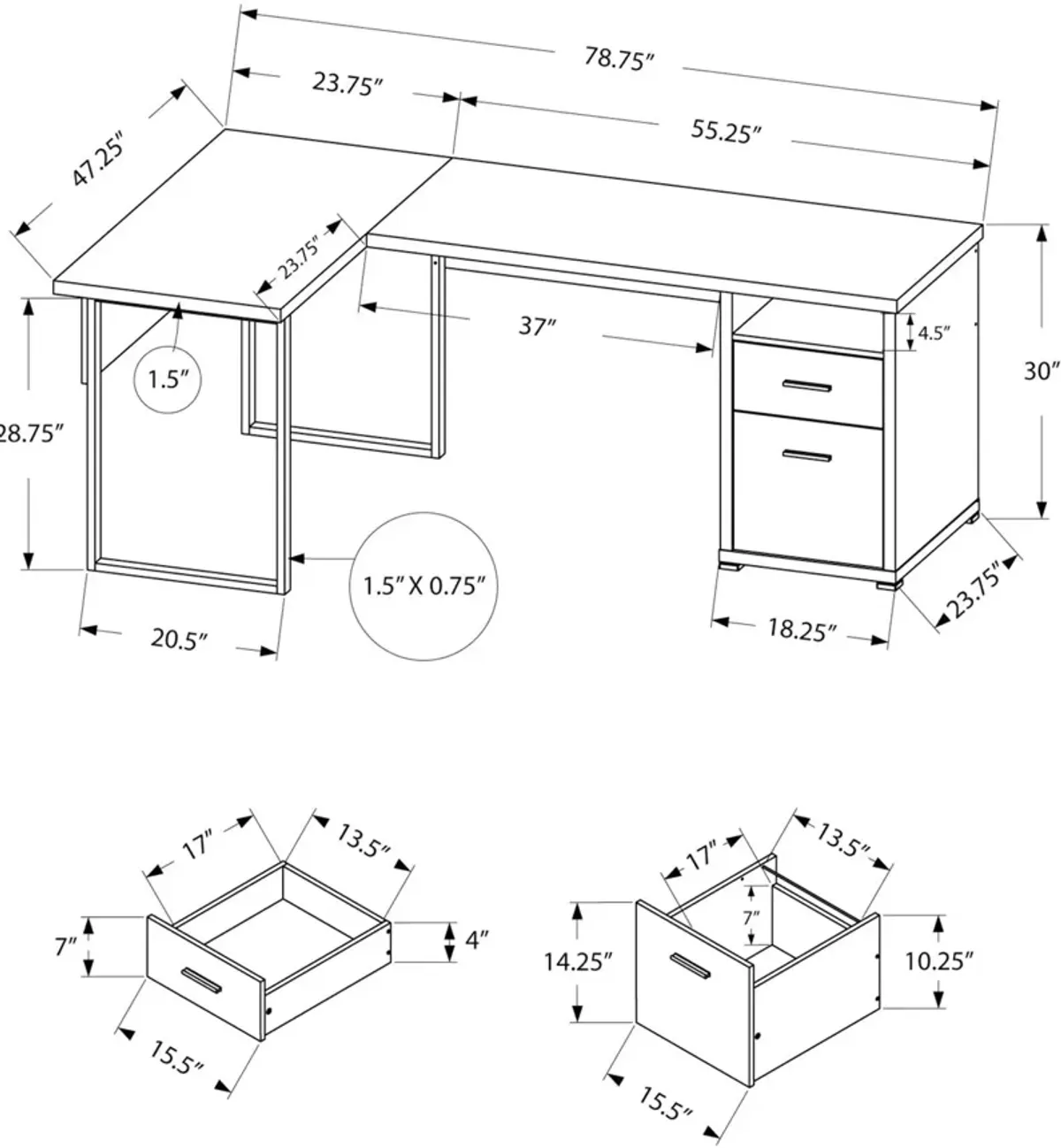 Gilbert L-Shaped Desk