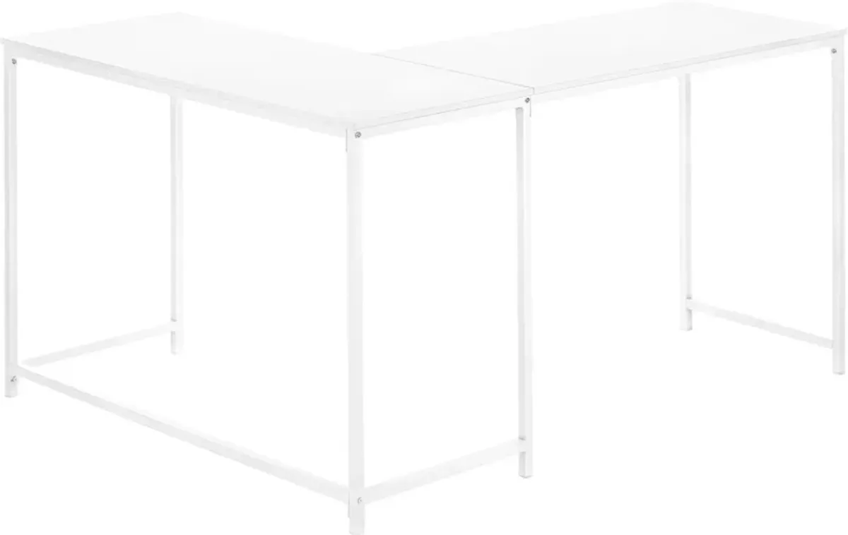 Aethel L-Shaped Desk - White