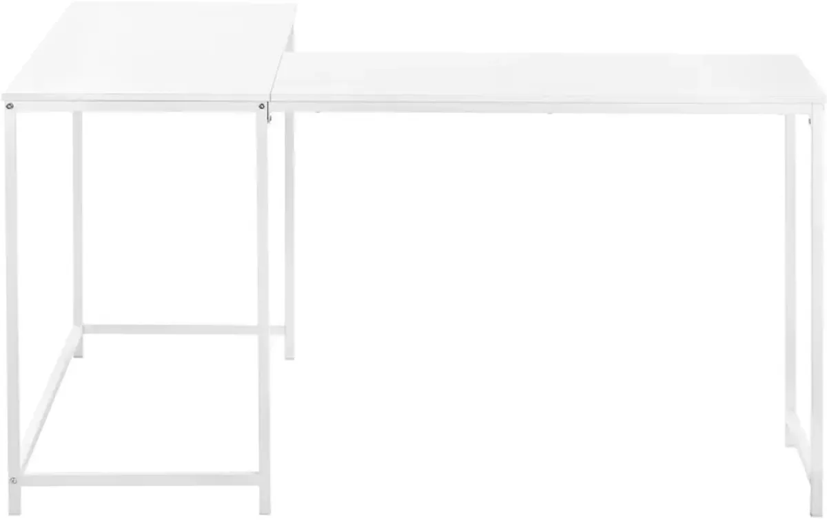 Aethel L-Shaped Desk - White