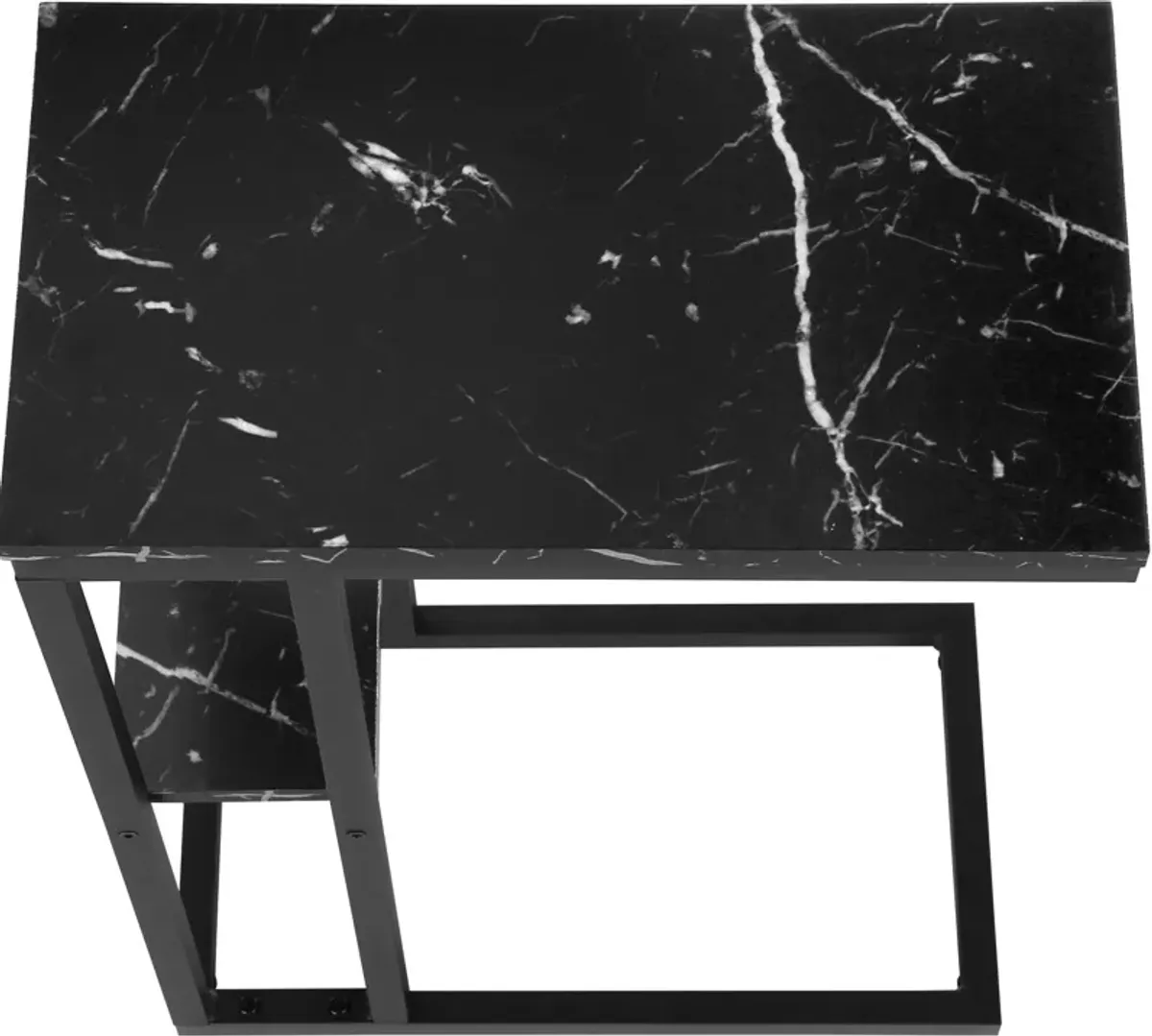 Bessie End Table - Black Marble