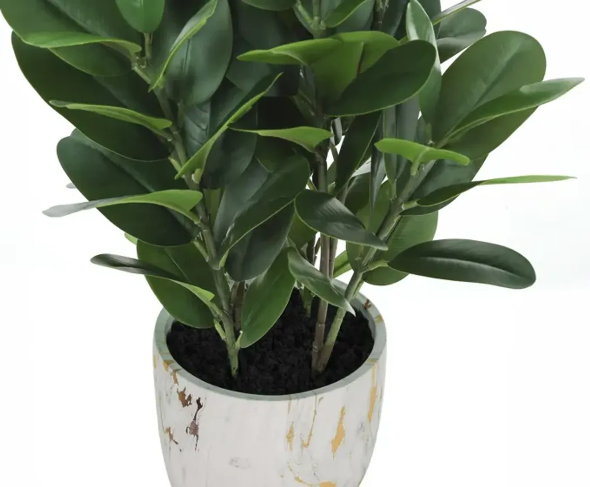 Faux 2' Garcinia Tree with White Planter