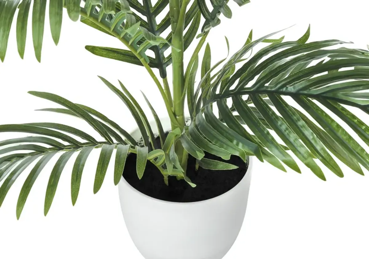 Faux 2' Palm Tree with White Planter