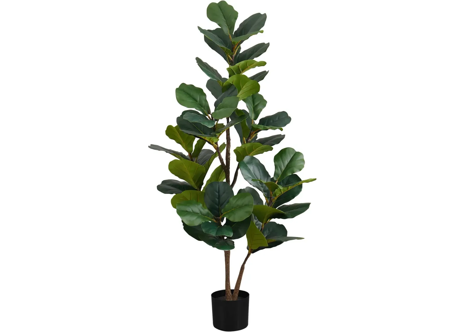 Faux 4' Fiddle Leaf Fig Tree with Black Planter