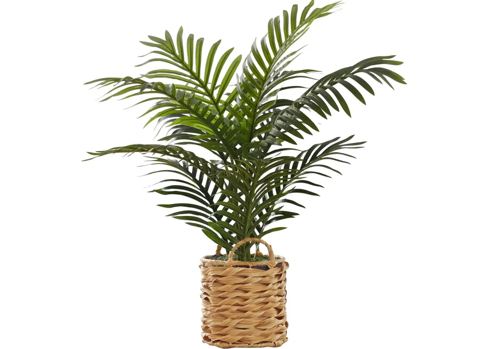 Faux 2' Palm Tree with Woven Planter