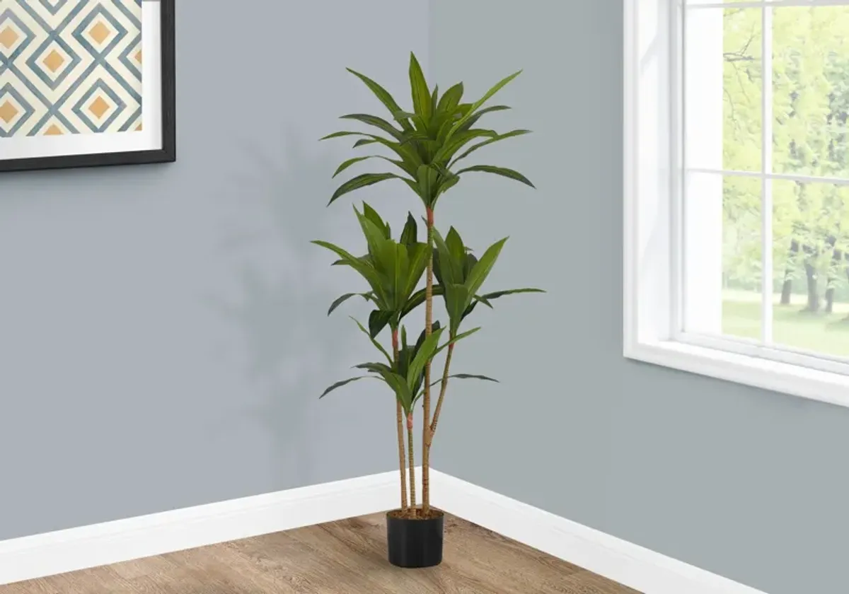 Faux 4' Dracaena Tree with Black Planter