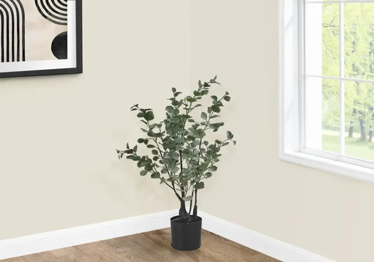 Faux 2' Eucalyptus Tree with Black Planter