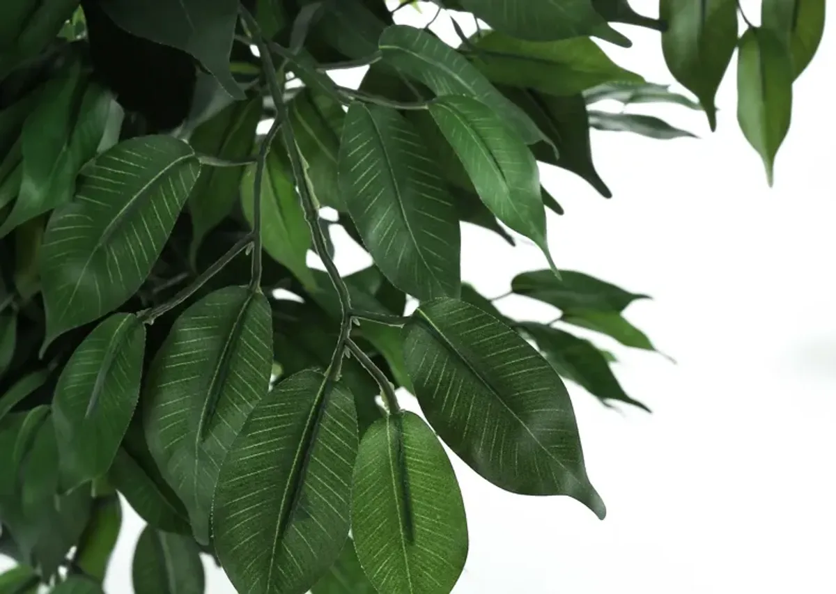 Faux 4' Ficus Tree with Black Planter