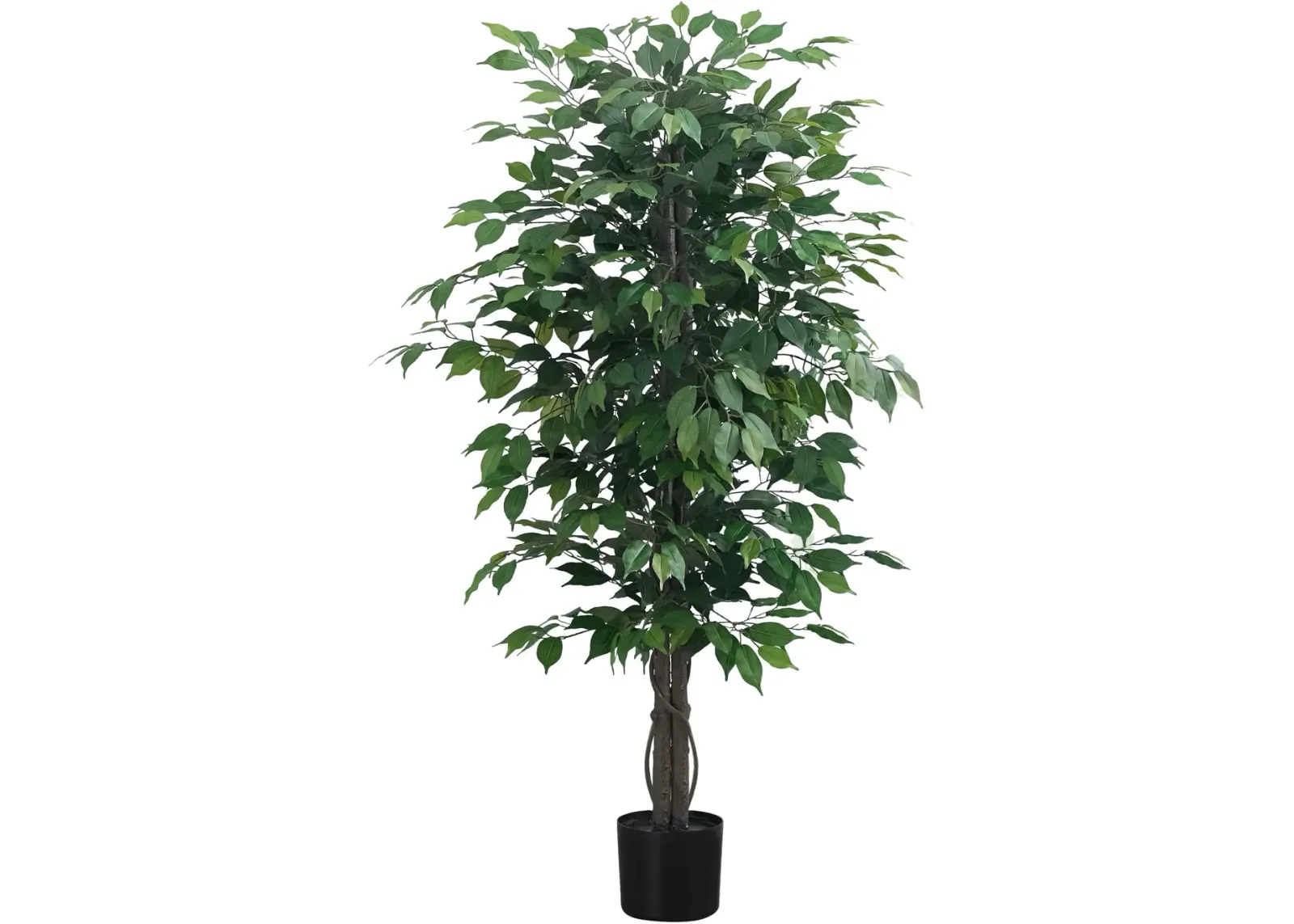 Faux 4' Ficus Tree with Black Planter