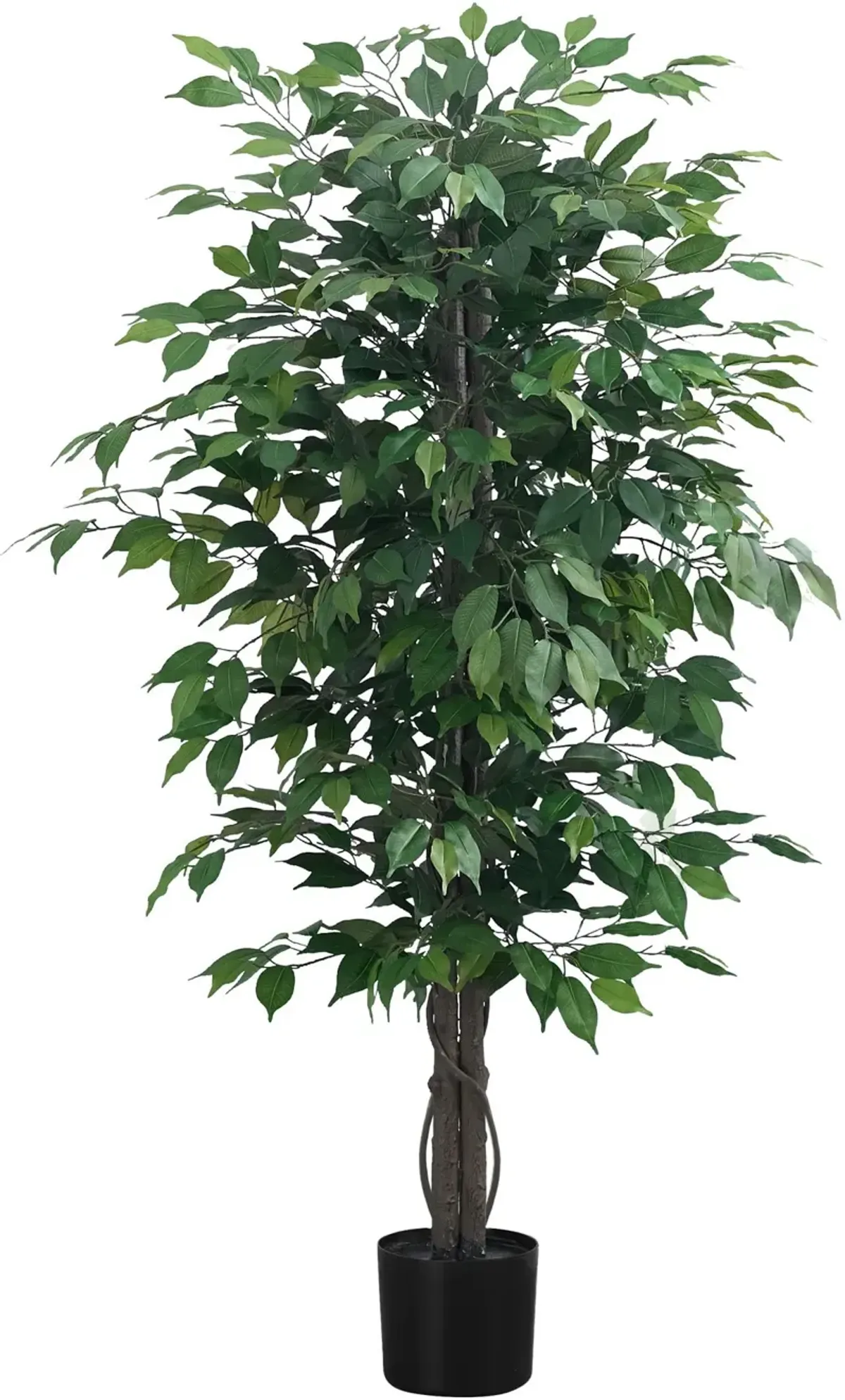 Faux 4' Ficus Tree with Black Planter