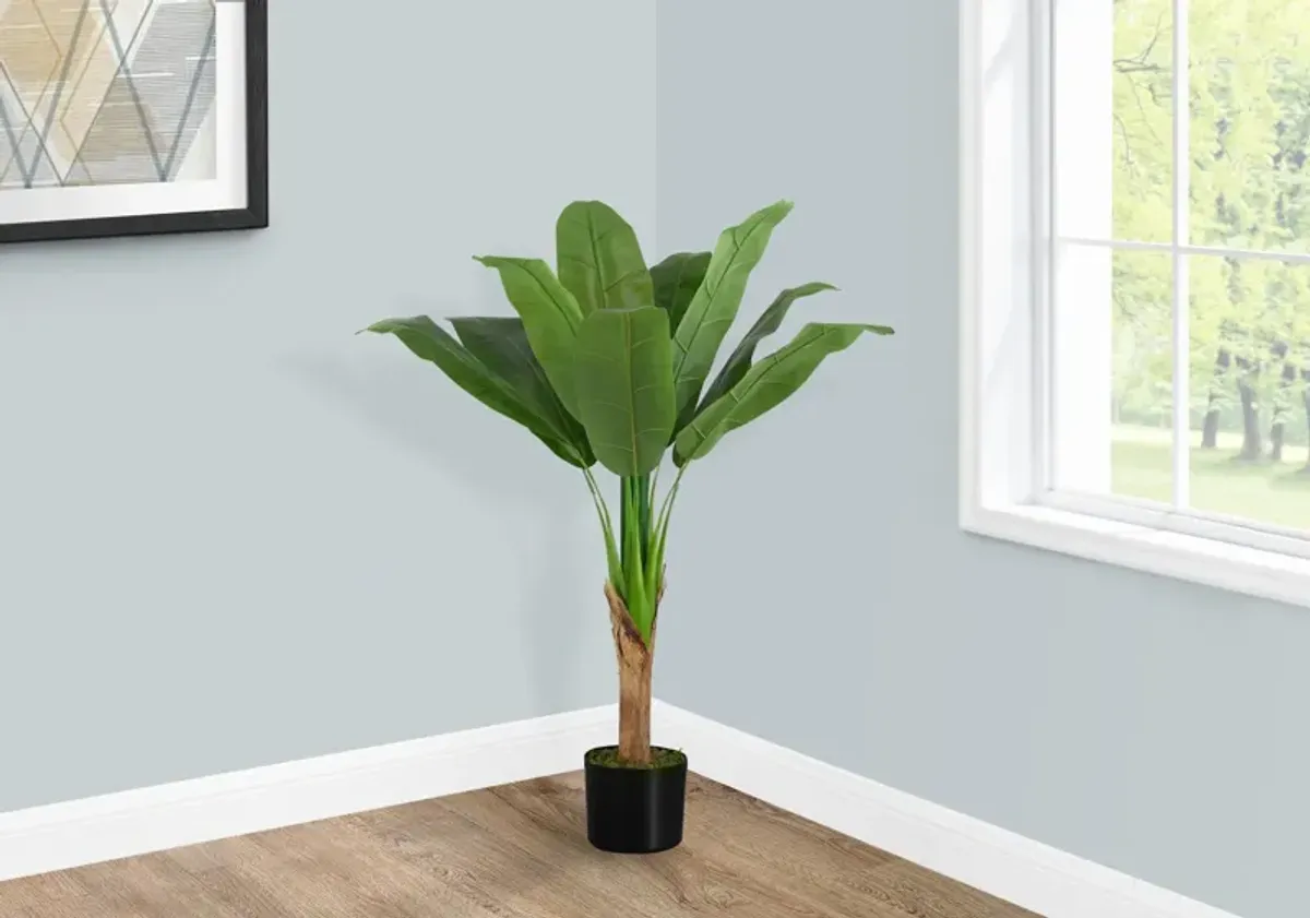 Faux 3' Banana Tree with Black Planter