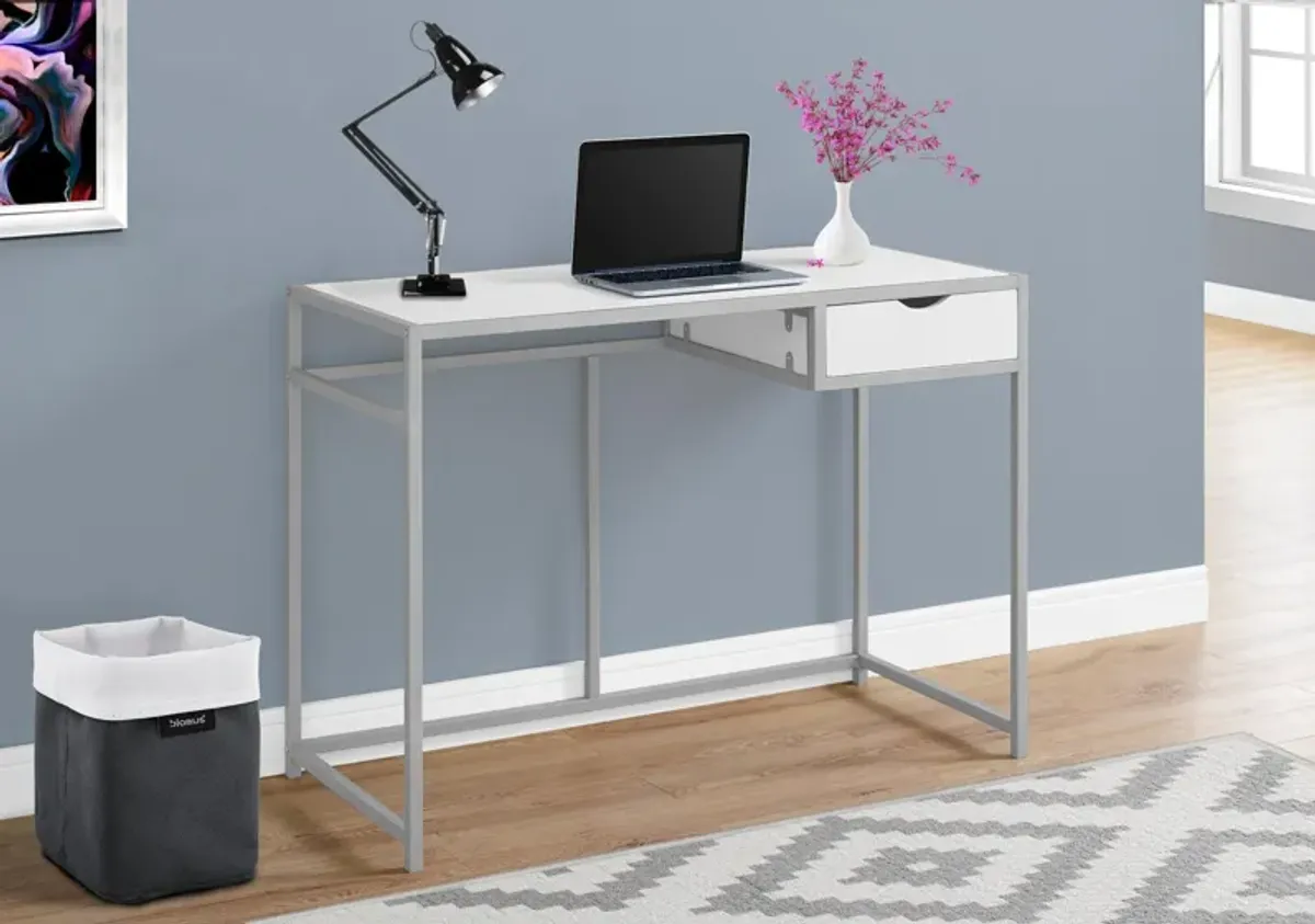 Timothy Desk - White/Silver