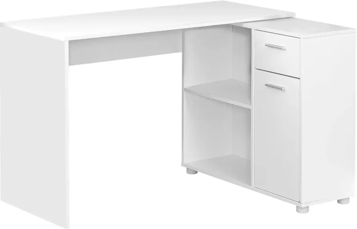 Mark L-Shaped Desk - White