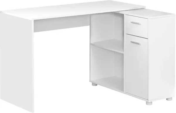 Mark L-Shaped Desk - White
