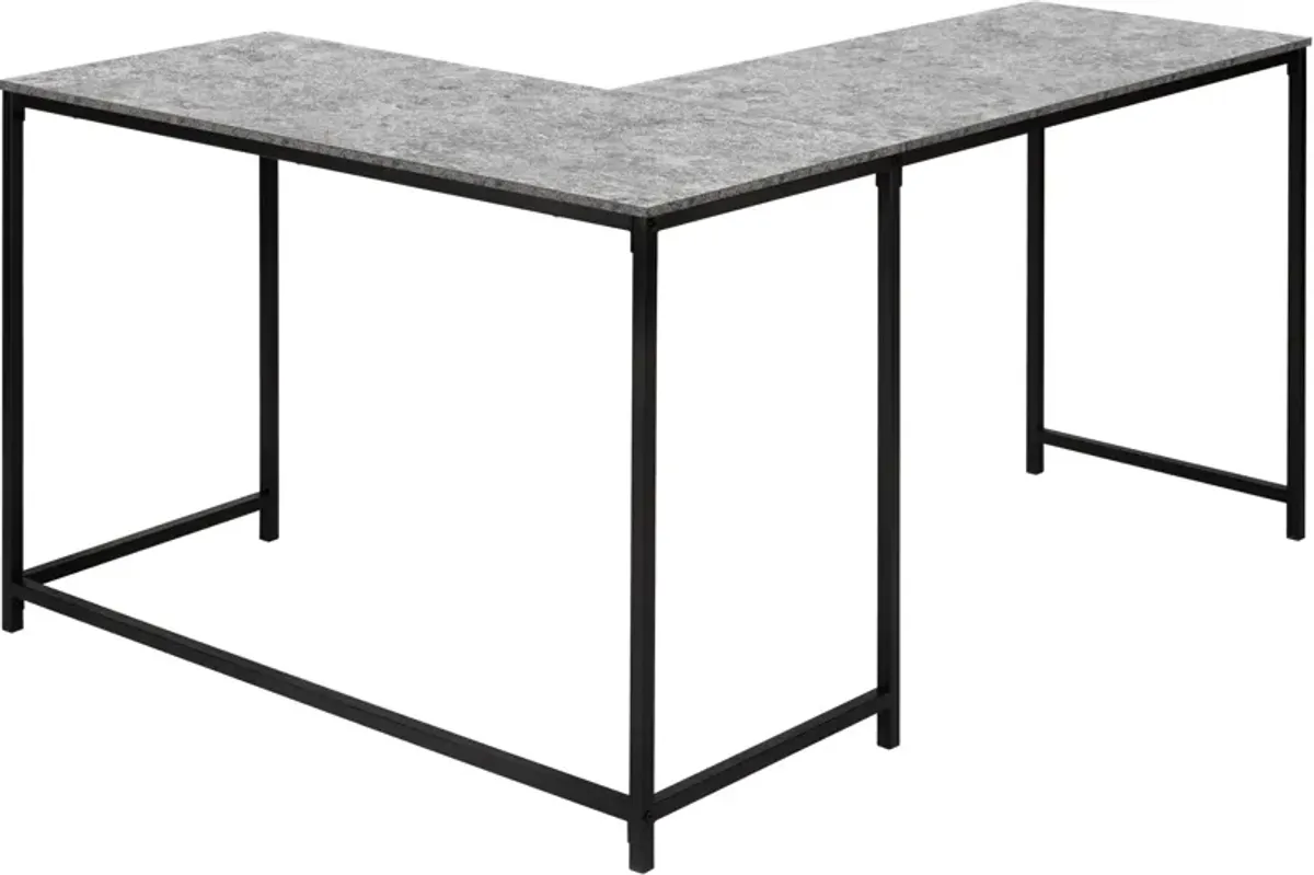 Aethel L-Shaped Desk - Gray