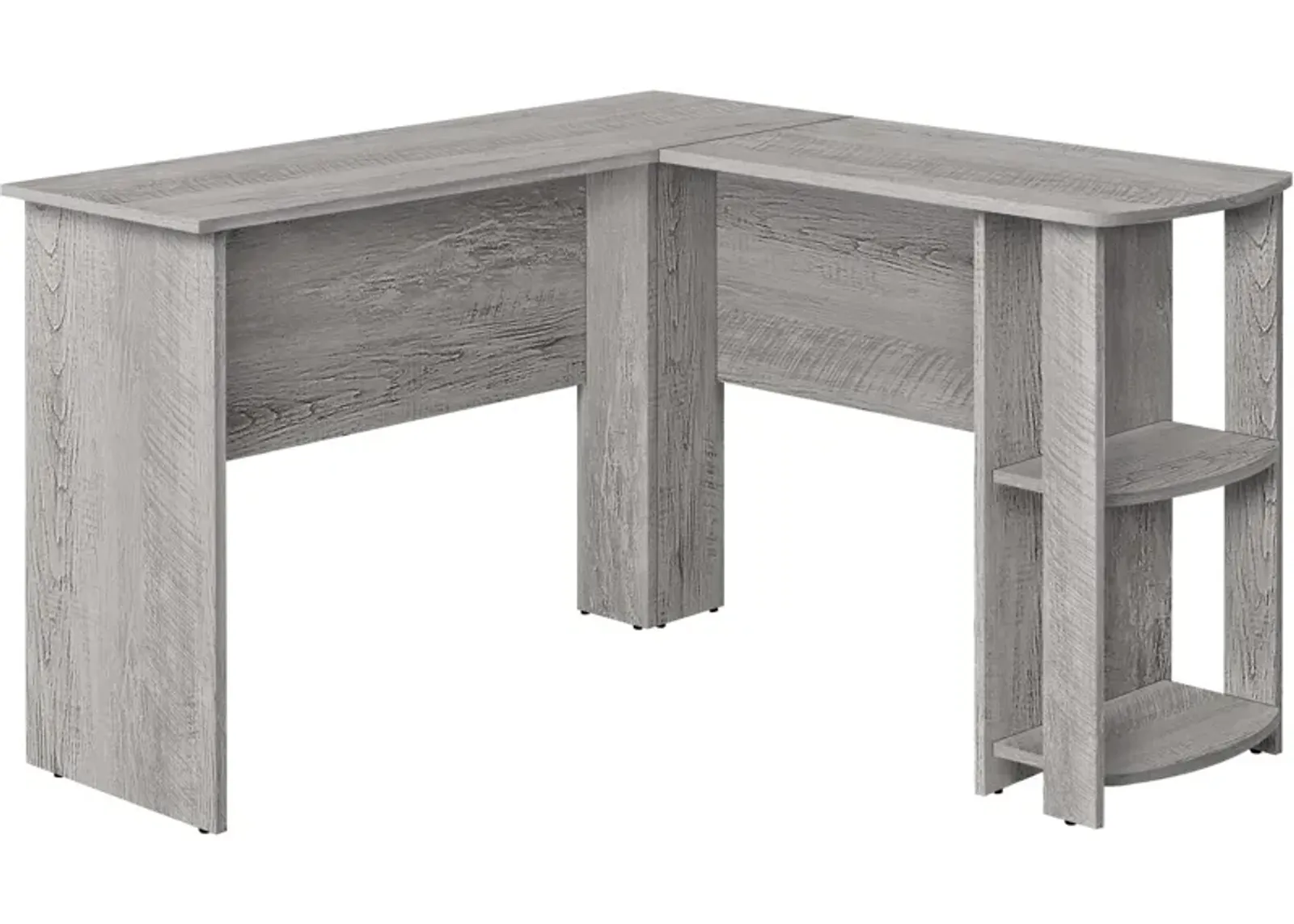 Moses L-Shaped Desk - Gray