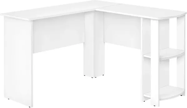 Moses L-Shaped Desk - White