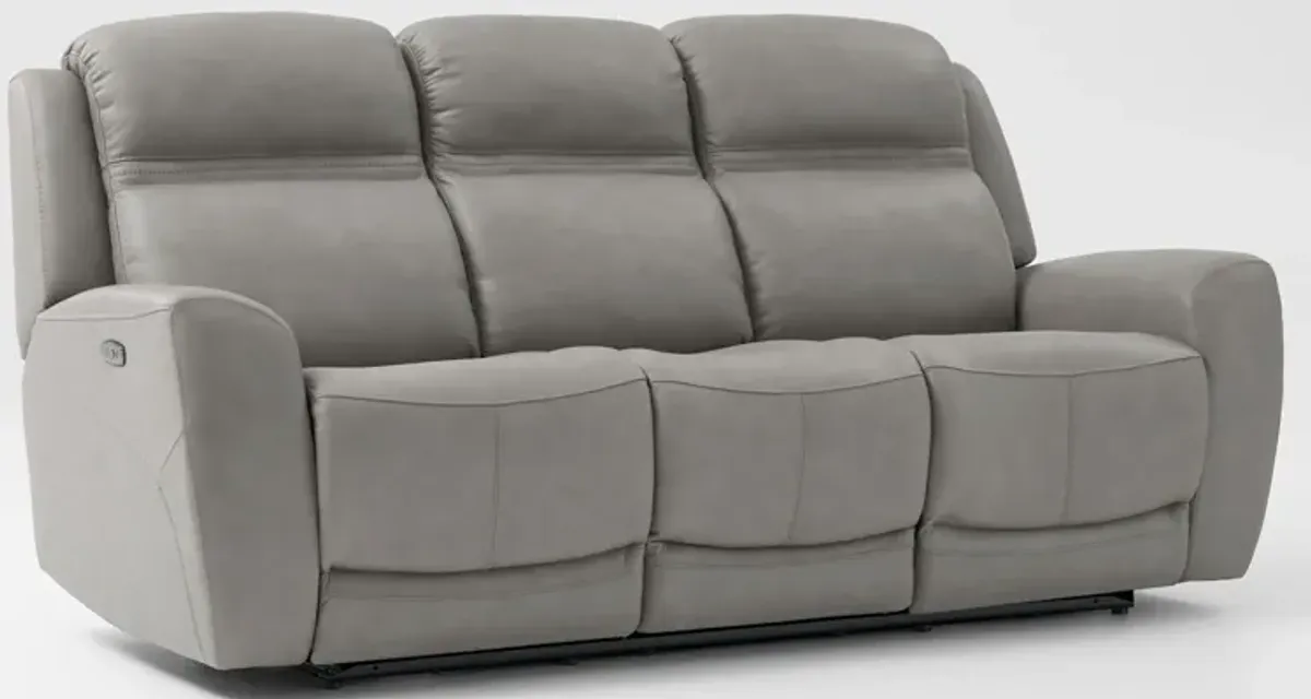 Kenyon Dual-Power Reclining Sofa - Light Gray