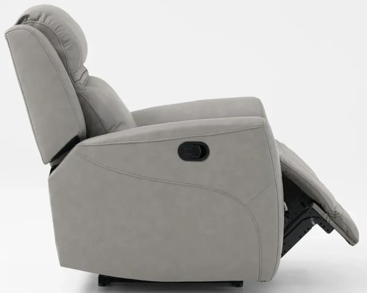 Kenyon Manual Recliner - Light Gray