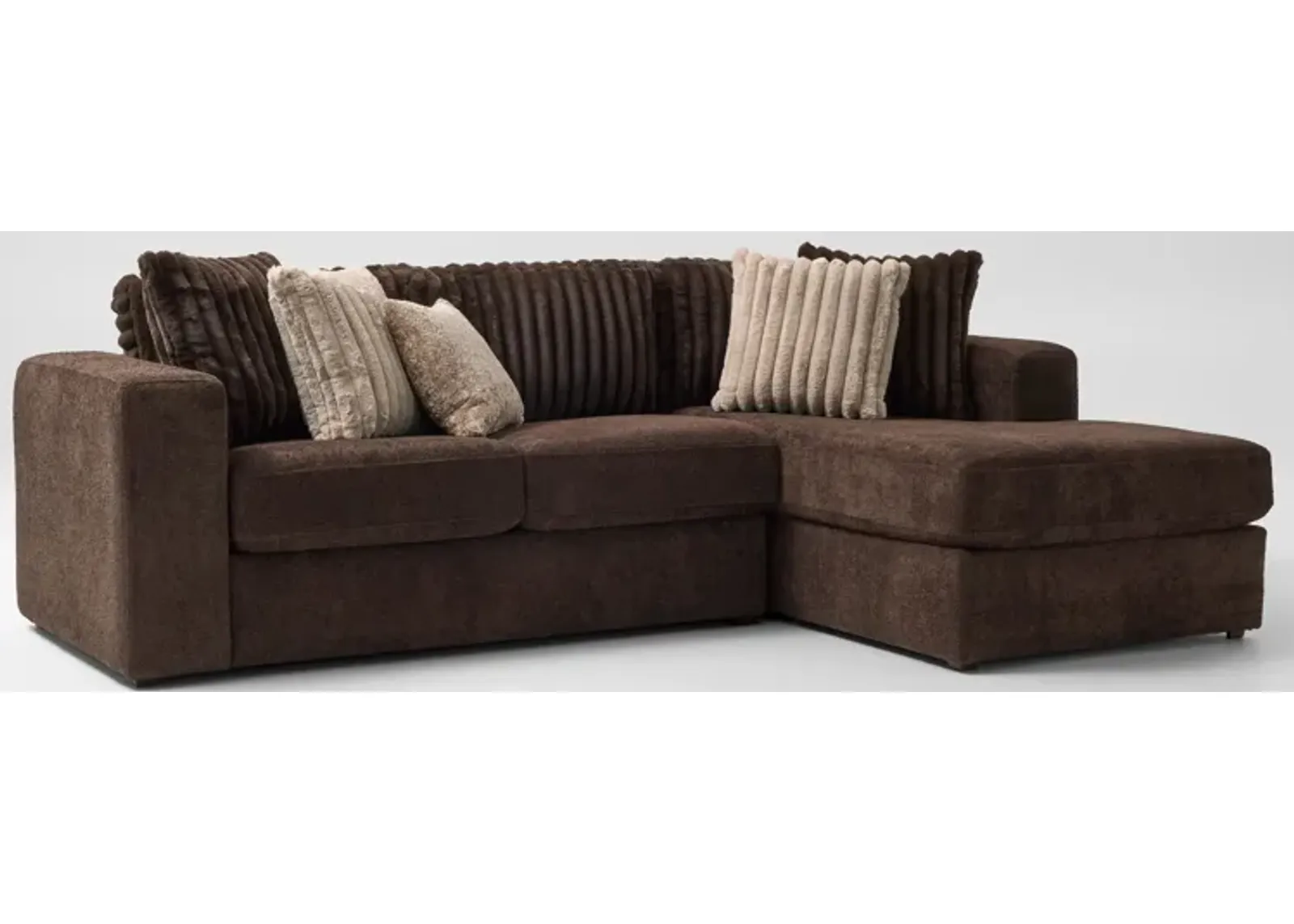 Nori 2-Piece Sectional with Right-Facing Chaise - Espresso