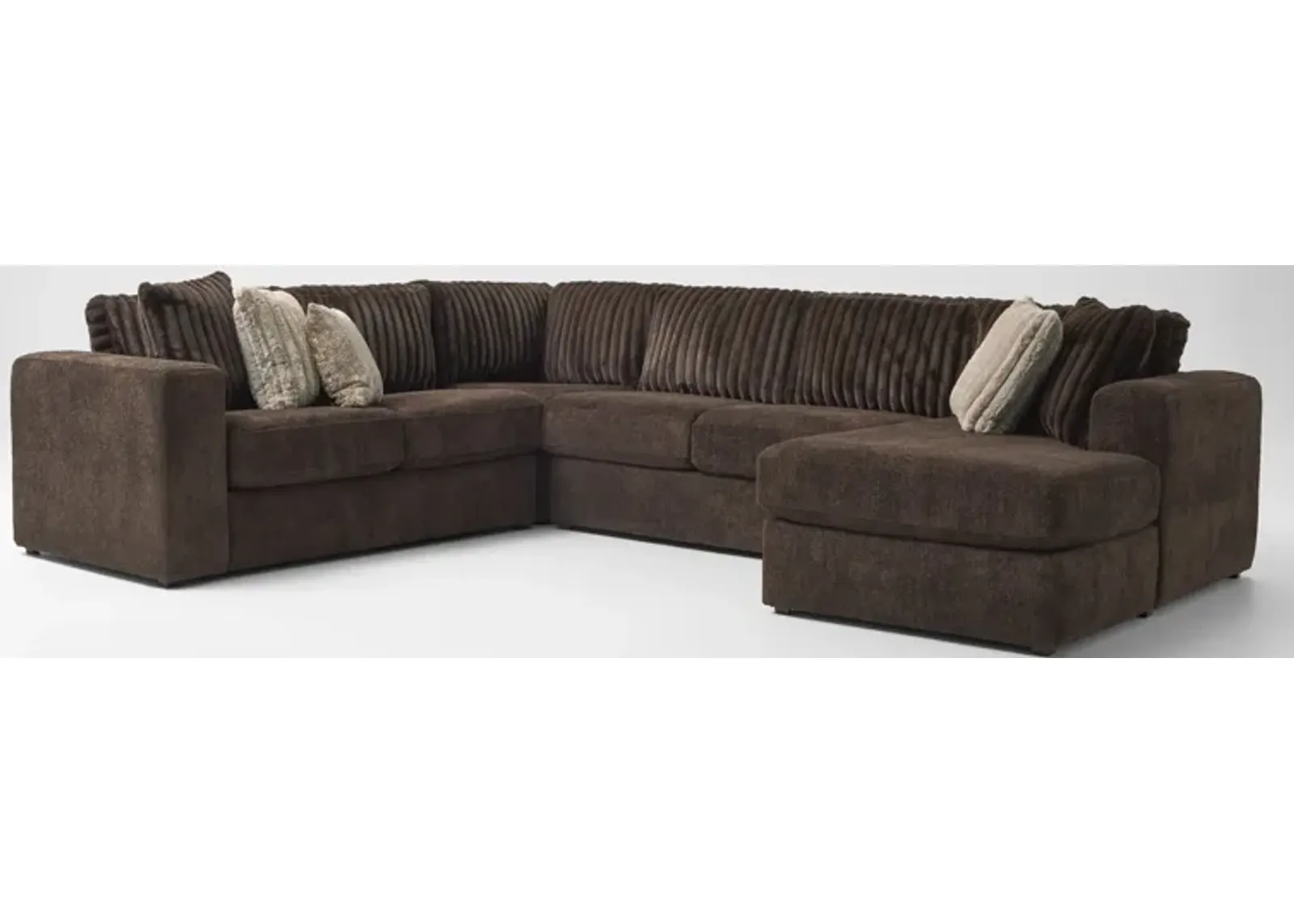 Nori 4-Piece Sectional with Right-Facing Chaise - Espresso