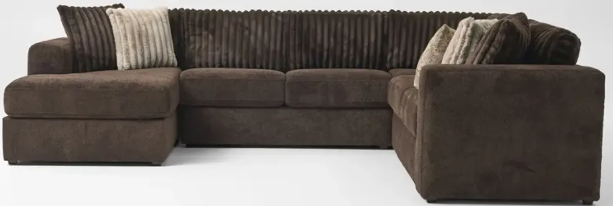 Nori 4-Piece Sectional with Left-Facing Chaise - Espresso