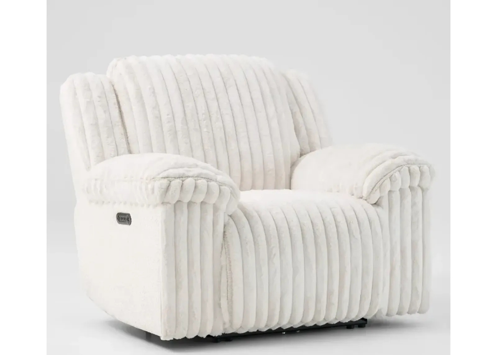 Rafi Dual-Power Recliner - White