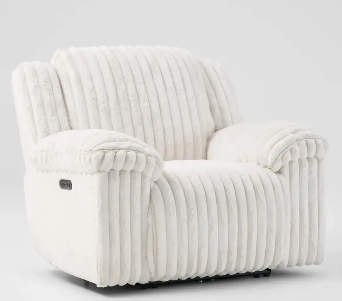 Rafi Dual-Power Reclining Sofa and Recliner Set - White