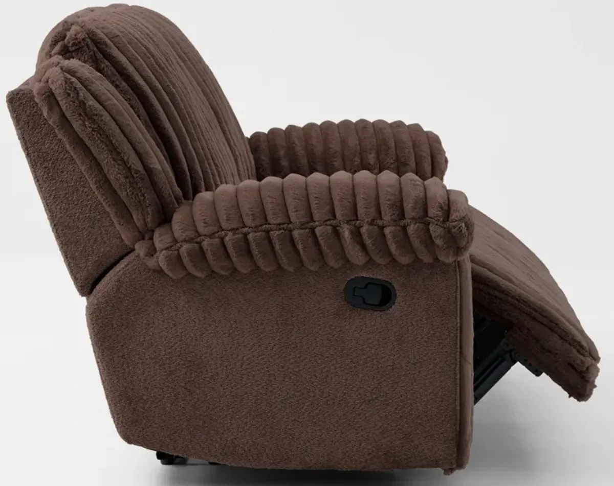 Rafi Manual Reclining Sofa - Espresso