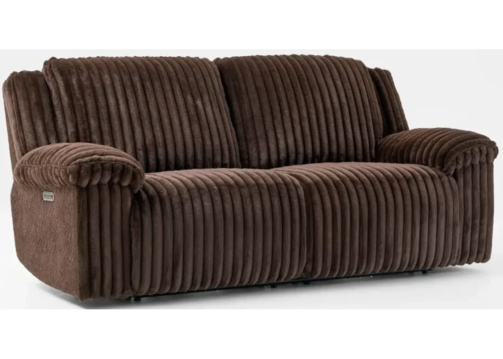 Rafi Dual-Power Reclining Sofa - Espresso