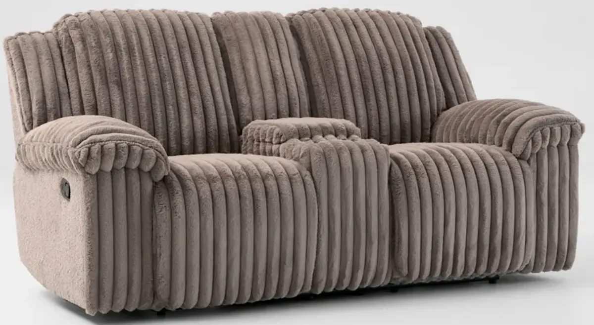 Rafi Manual Reclining Sofa and Loveseat Set - Taupe