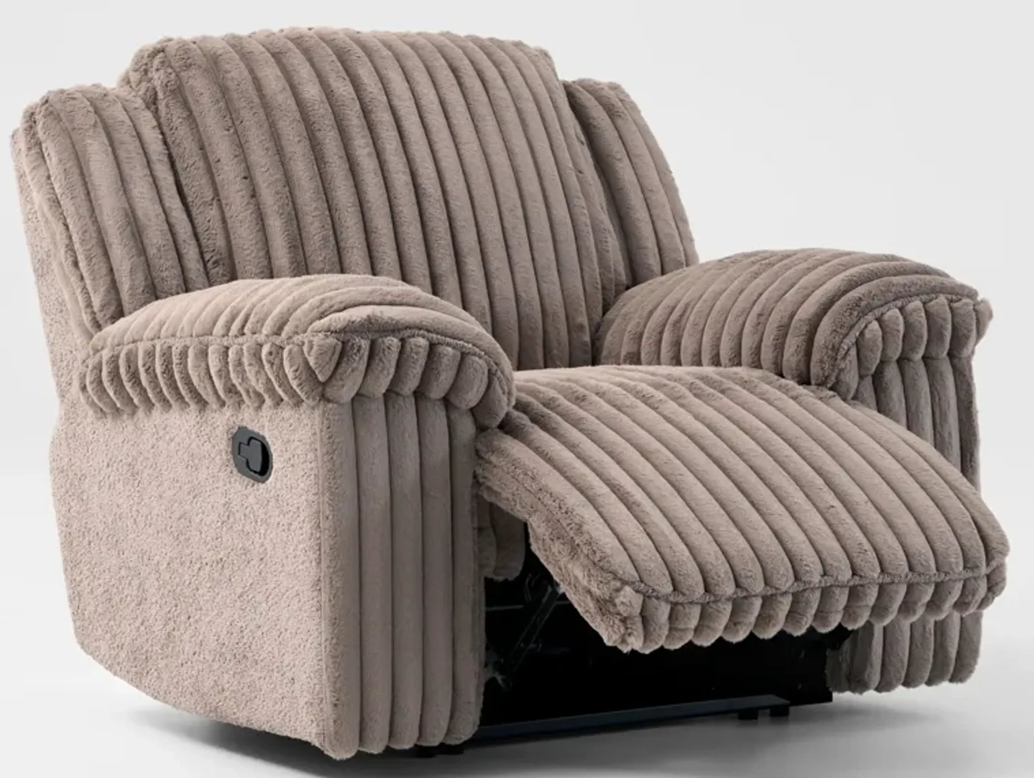 Rafi Manual Reclining Sofa and Recliner Set - Taupe | Furniture.com