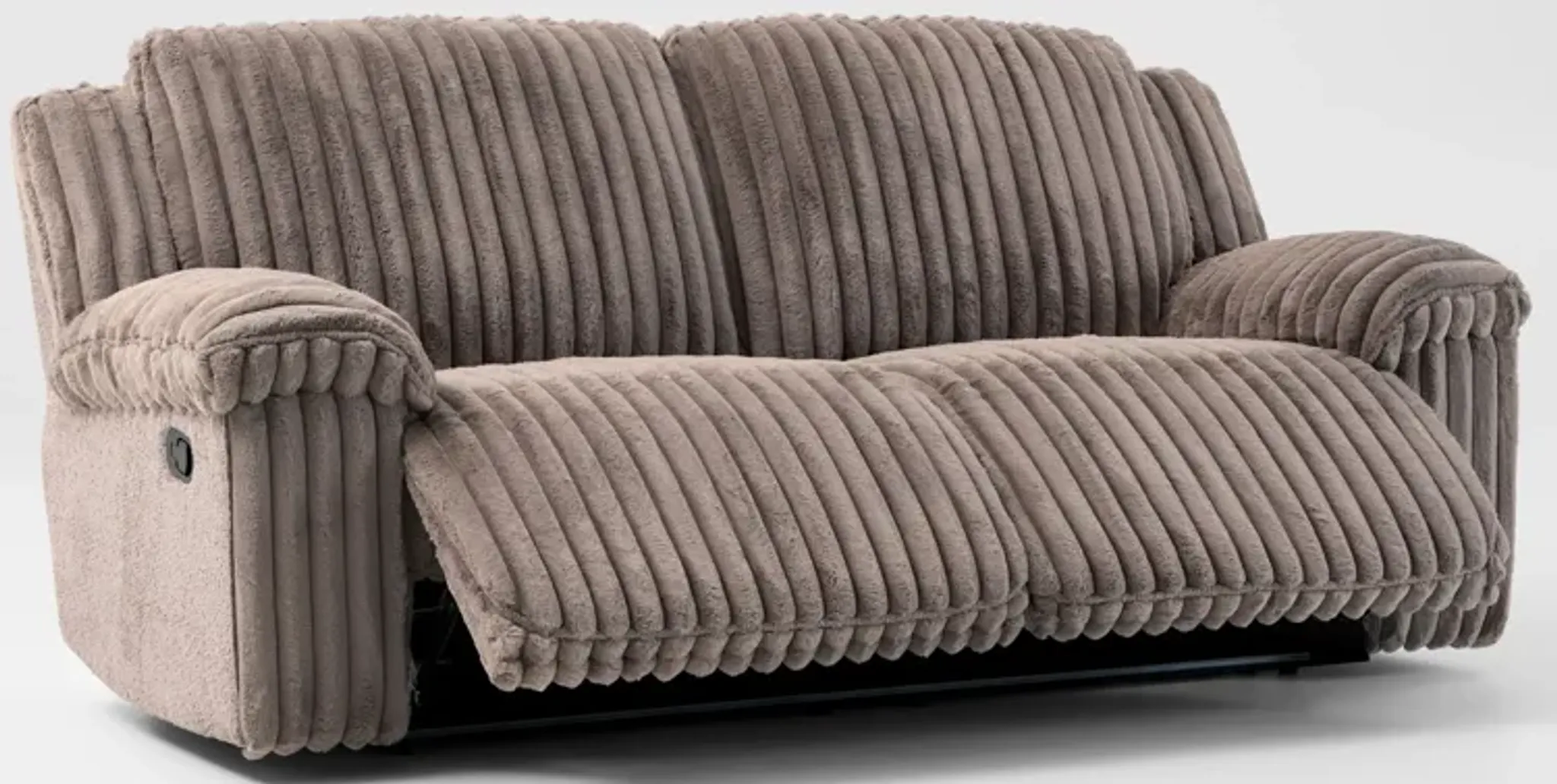 Rafi Manual Reclining Sofa and Recliner Set - Taupe | Furniture.com