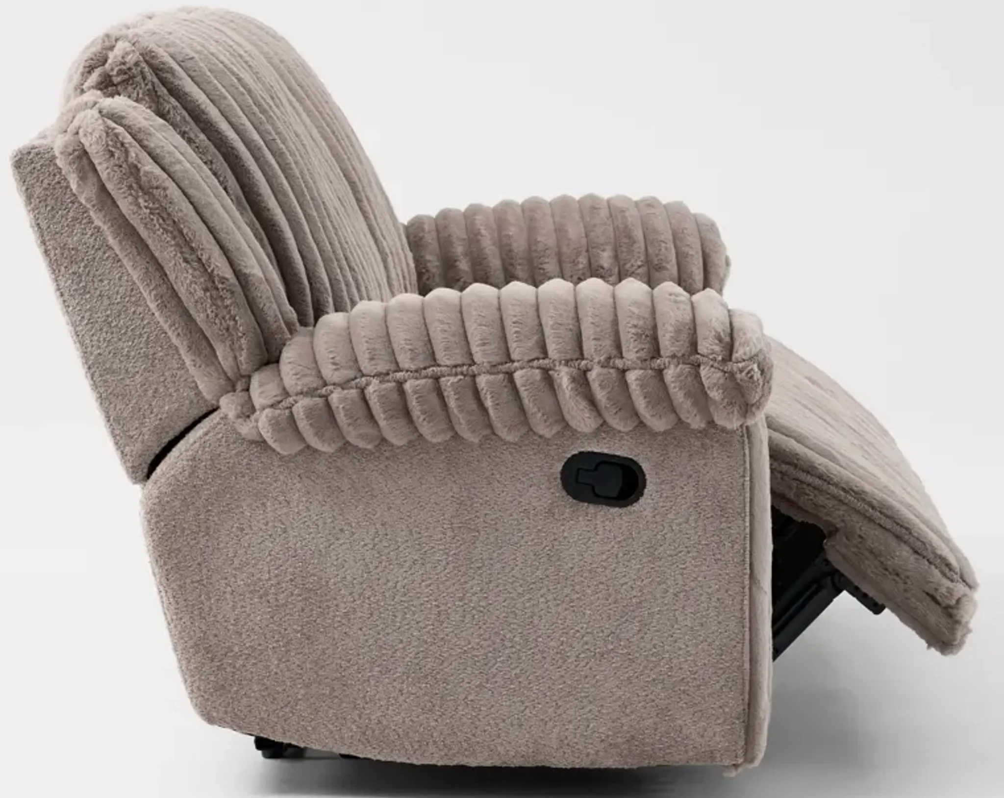 Rafi Manual Reclining Sofa and Recliner Set - Taupe | Furniture.com