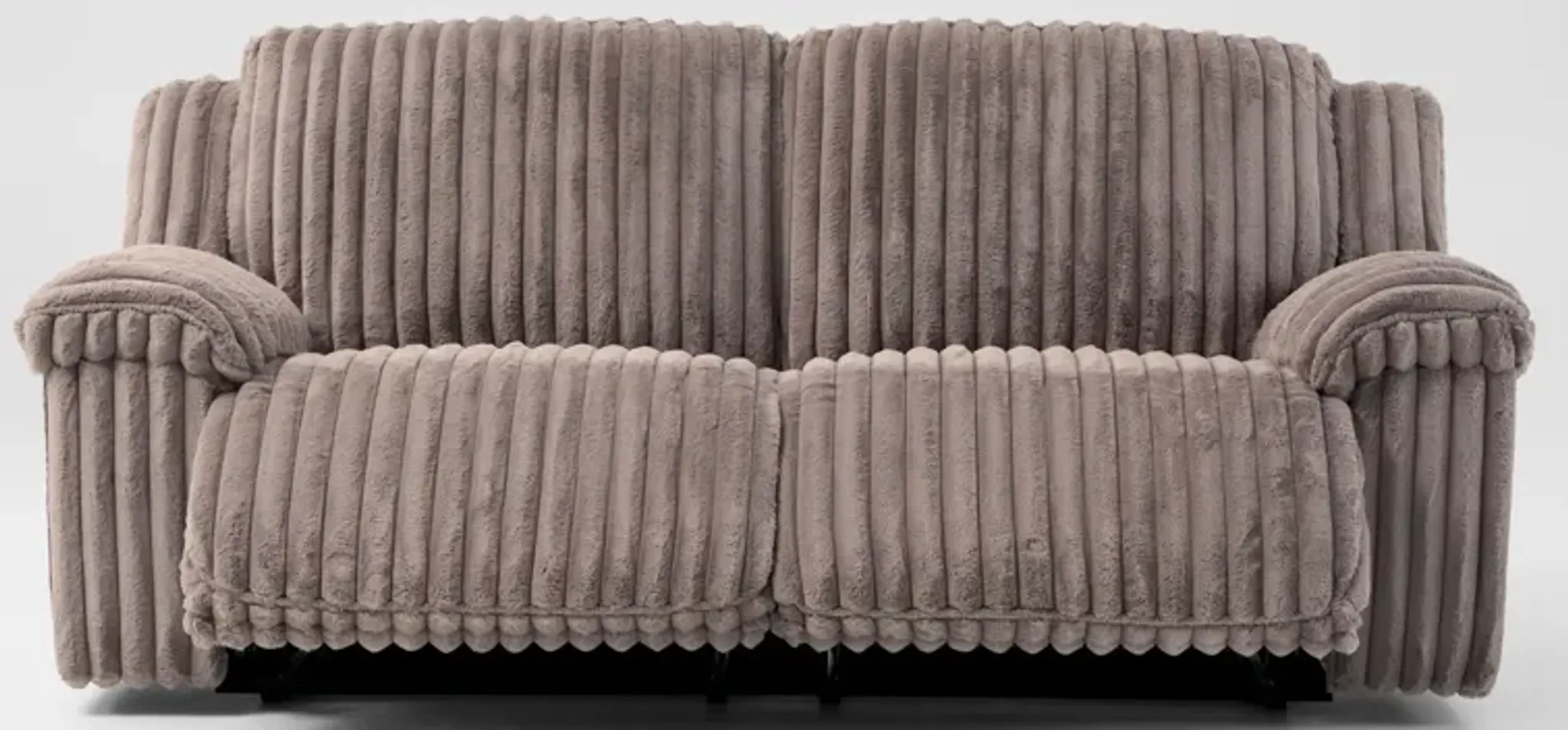 Rafi Manual Reclining Sofa and Recliner Set - Taupe | Furniture.com