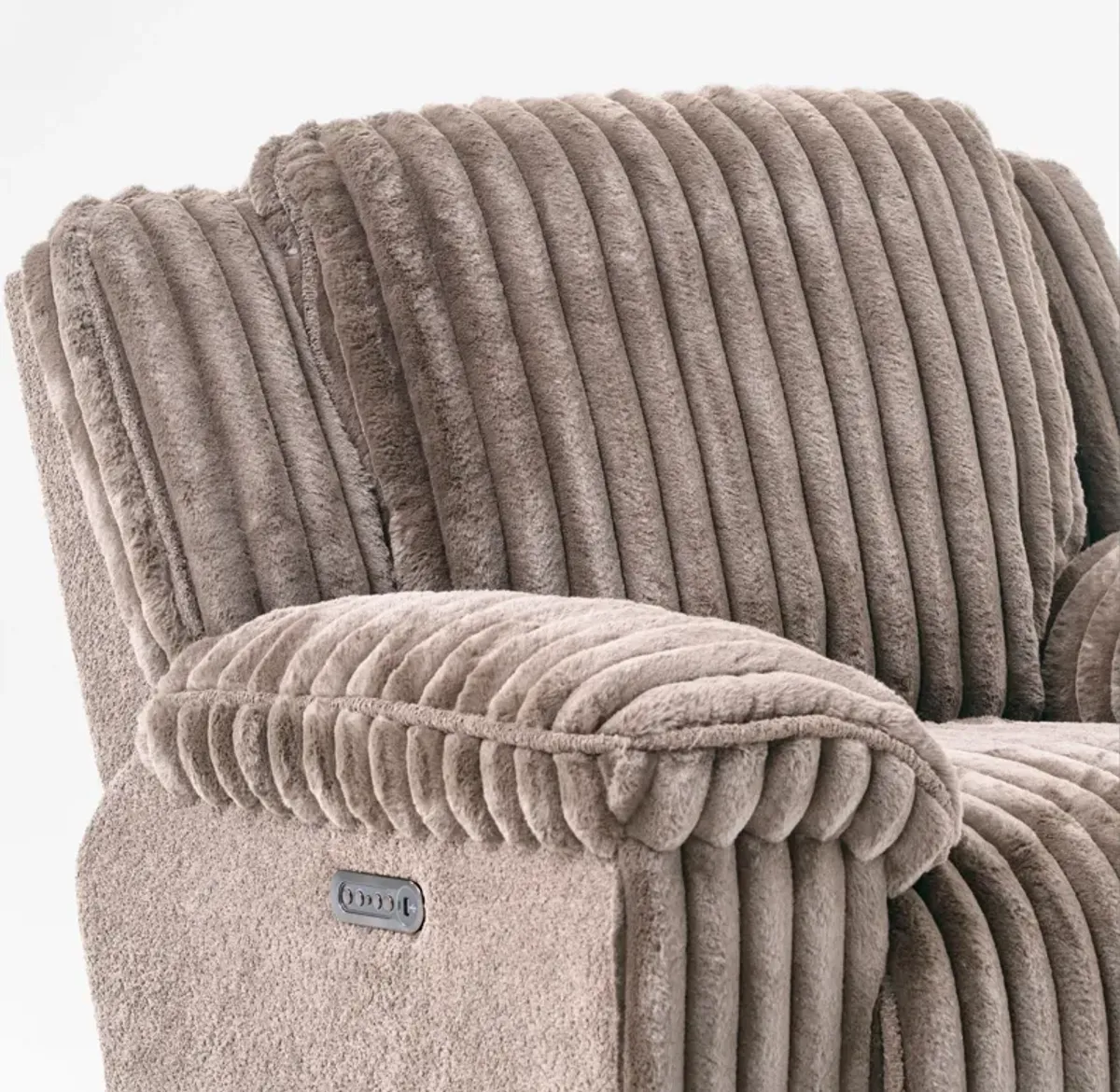 Rafi Dual-Power Recliner - Taupe